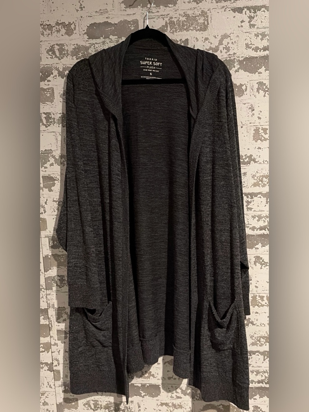 Plus Size 5 Torrid Open Front Hooded Cardigan